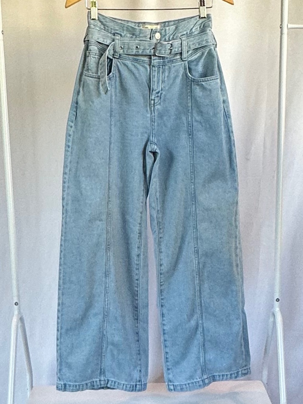 Title: Madewell Belted Baggy Jeans in Kirkham Wash (Size 29) – Style NO674